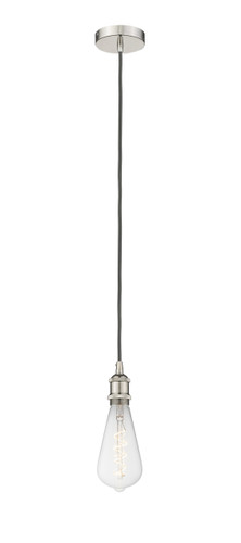 Edison - 1 Light - 4 inch - Polished Nickel - Cord hung - Mini Pendant (616-1P-PN-BB95LED)