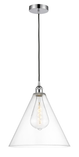 Berkshire - 1 Light - 16 inch - Polished Chrome - Cord hung - Pendant (616-1P-PC-GBC-162)