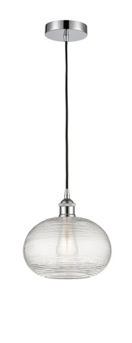 Ithaca - 1 Light - 10 inch - Polished Chrome - Cord hung - Mini Pendant (616-1P-PC-G555-10CL)