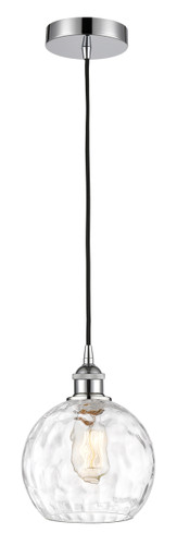 Athens Water Glass - 1 Light - 8 inch - Polished Chrome - Cord hung - Mini Pendant (616-1P-PC-G1215-8)