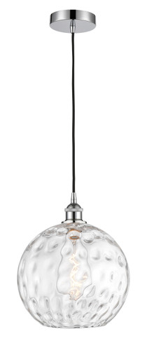 Athens Water Glass - 1 Light - 12 inch - Polished Chrome - Cord hung - Mini Pendant (616-1P-PC-G1215-12)