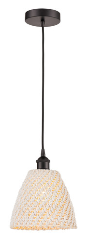 Bristol Natural - 1 Light - 6 inch - Oil Rubbed Bronze - Cord hung - Mini Pendant (616-1P-OB-NBD-9-NAT)