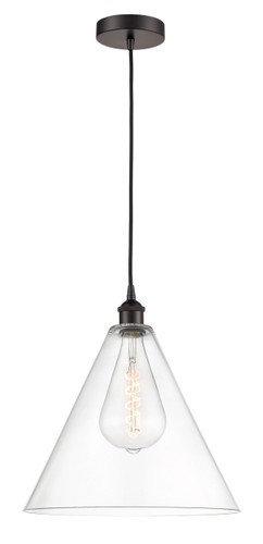 Berkshire - 1 Light - 16 inch - Oil Rubbed Bronze - Cord hung - Pendant (616-1P-OB-GBC-162-LED)