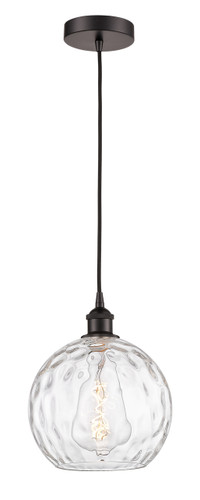 Athens Water Glass - 1 Light - 10 inch - Oil Rubbed Bronze - Cord hung - Mini Pendant (616-1P-OB-G1215-10-LED)
