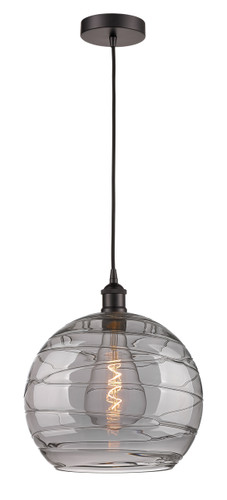 Athens Deco Swirl - 1 Light - 14 inch - Oil Rubbed Bronze - Cord hung - Pendant (616-1P-OB-G1213-14SM)