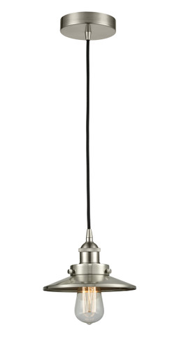 Edison - 1 Light - 8 inch - Brushed Satin Nickel - Cord hung - Mini Pendant (616-1PH-SN-M2)