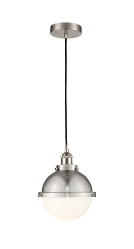 Hampden - 1 Light - 9 inch - Brushed Satin Nickel - Cord hung - Mini Pendant (616-1PH-SN-HFS-81-SN)