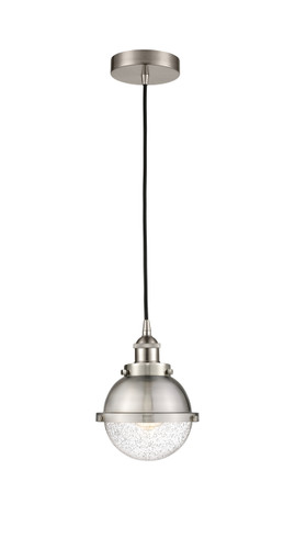 Hampden - 1 Light - 7 inch - Brushed Satin Nickel - Cord hung - Mini Pendant (616-1PH-SN-HFS-64-SN)