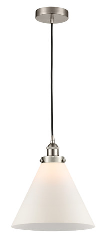 Cone - 1 Light - 12 inch - Brushed Satin Nickel - Cord hung - Mini Pendant (616-1PH-SN-G41-L-LED)