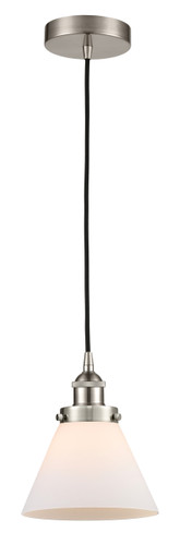 Cone - 1 Light - 8 inch - Brushed Satin Nickel - Cord hung - Mini Pendant (616-1PH-SN-G41-LED)