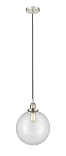 Beacon - 1 Light - 12 inch - Polished Nickel - Cord hung - Mini Pendant (616-1PH-PN-G202-12-LED)