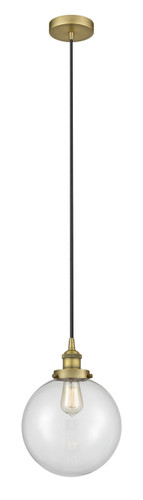 Beacon - 1 Light - 10 inch - Brushed Brass - Cord hung - Mini Pendant (616-1PH-BB-G202-10)