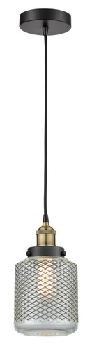 Stanton - 1 Light - 6 inch - Black Antique Brass - Cord hung - Mini Pendant (616-1PH-BAB-G262)