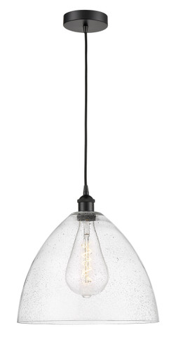 Bristol - 1 Light - 16 inch - Matte Black - Cord hung - Pendant (616-1P-BK-GBD-164)