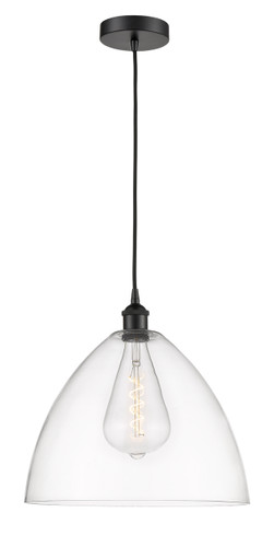 Bristol - 1 Light - 16 inch - Matte Black - Cord hung - Pendant (616-1P-BK-GBD-162-LED)