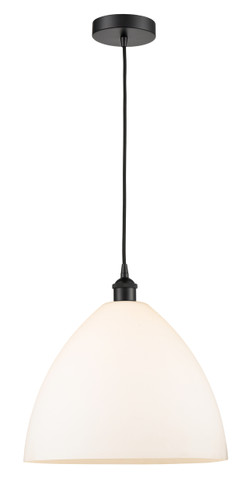 Bristol - 1 Light - 16 inch - Matte Black - Cord hung - Pendant (616-1P-BK-GBD-161-LED)