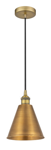 Berkshire - 1 Light - 8 inch - Brushed Brass - Cord hung - Mini Pendant (616-1P-BB-MBC-8-BB-LED)