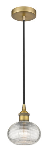 Ithaca - 1 Light - 6 inch - Brushed Brass - Cord hung - Mini Pendant (616-1P-BB-G555-6CL)