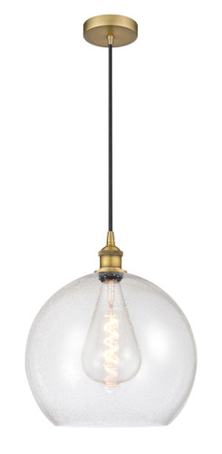 Athens - 1 Light - 14 inch - Brushed Brass - Cord hung - Pendant (616-1P-BB-G124-14-LED)