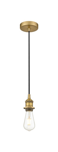 Edison - 1 Light - 2 inch - Brushed Brass - Cord hung - Mini Pendant (616-1P-BB)