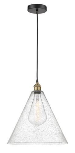 Berkshire - 1 Light - 16 inch - Black Antique Brass - Cord hung - Pendant (616-1P-BAB-GBC-164-LED)