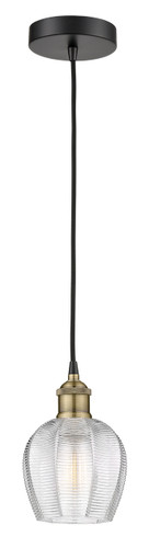 Norfolk - 1 Light - 6 inch - Black Antique Brass - Cord hung - Mini Pendant (616-1P-BAB-G462-6)