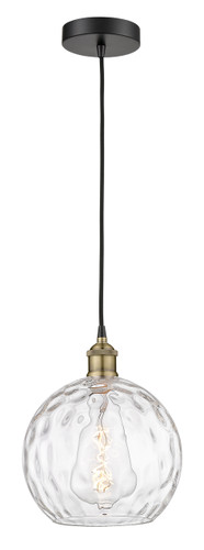 Athens Water Glass - 1 Light - 10 inch - Black Antique Brass - Cord hung - Mini Pendant (616-1P-BAB-G1215-10)