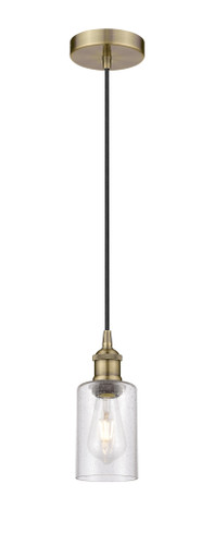 Clymer - 1 Light - 4 inch - Antique Brass - Cord hung - Mini Pendant (616-1P-AB-G804)