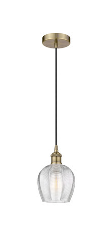 Norfolk - 1 Light - 6 inch - Antique Brass - Cord hung - Mini Pendant (616-1P-AB-G462-6)