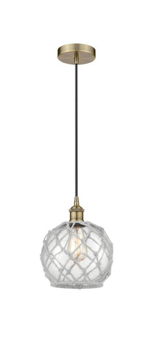 Edison - 1 Light - 8 inch - Antique Brass - Mini Pendant (616-1P-AB-G122-8RW)