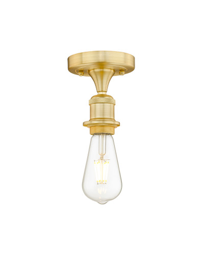 Bare Bulb - 1 Light - 2 inch - Satin Gold - Semi-Flush Mount (616-1F-SG)