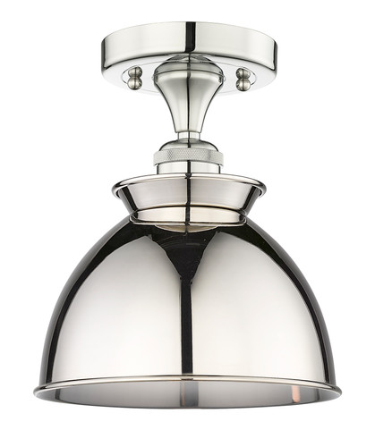 Adirondack - 1 Light - 8 inch - Polished Nickel - Semi-Flush Mount (616-1F-PN-M14-PN)