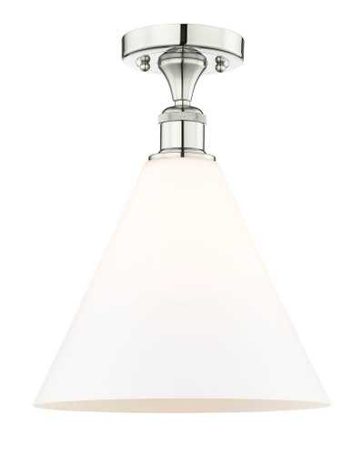 Berkshire - 1 Light - 12 inch - Polished Nickel - Semi-Flush Mount (616-1F-PN-GBC-121)