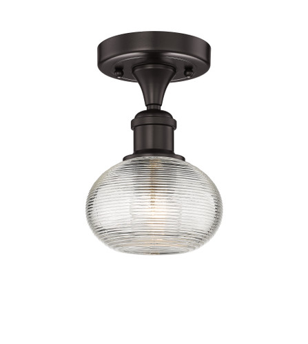 Ithaca - 1 Light - 6 inch - Oil Rubbed Bronze - Semi-Flush Mount (616-1F-OB-G555-6CL)