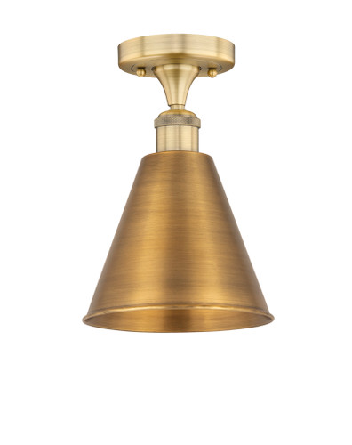 Berkshire - 1 Light - 8 inch - Brushed Brass - Semi-Flush Mount (616-1F-BB-MBC-8-BB)