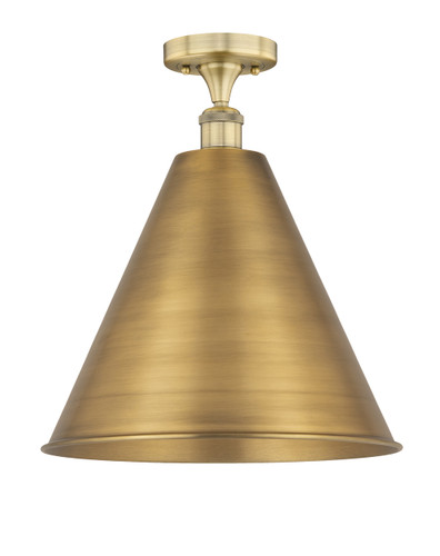 Berkshire - 1 Light - 16 inch - Brushed Brass - Semi-Flush Mount (616-1F-BB-MBC-16-BB)