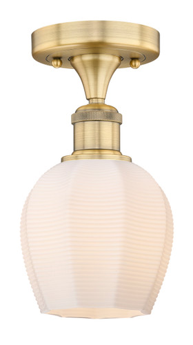 Norfolk - 1 Light - 6 inch - Brushed Brass - Semi-Flush Mount (616-1F-BB-G461-6)