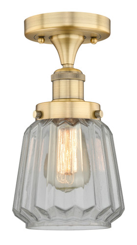 Chatham - 1 Light - 7 inch - Brushed Brass - Semi-Flush Mount (616-1F-BB-G142)