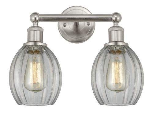 Eaton - 2 Light - 15 inch - Brushed Satin Nickel - Bath Vanity Light (616-2W-SN-G82)