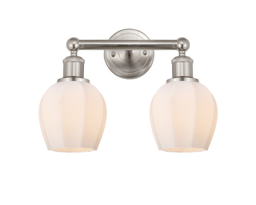 Norfolk - 2 Light - 15 inch - Brushed Satin Nickel - Bath Vanity Light (616-2W-SN-G461-6)
