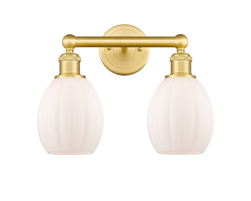 Eaton - 2 Light - 15 inch - Satin Gold - Bath Vanity Light (616-2W-SG-G81)