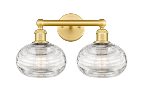 Ithaca - 2 Light - 17 inch - Satin Gold - Bath Vanity Light (616-2W-SG-G555-8CL)