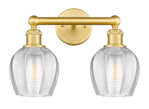 Norfolk - 2 Light - 15 inch - Satin Gold - Bath Vanity Light (616-2W-SG-G462-6)
