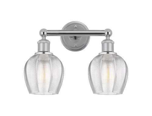 Norfolk - 2 Light - 15 inch - Polished Chrome - Bath Vanity Light (616-2W-PC-G462-6)