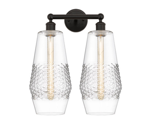 Windham - 2 Light - 16 inch - Oil Rubbed Bronze - Bath Vanity Light (616-2W-OB-G682-7)