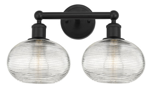 Ithaca - 2 Light - 17 inch - Matte Black - Bath Vanity Light (616-2W-BK-G555-8CL)