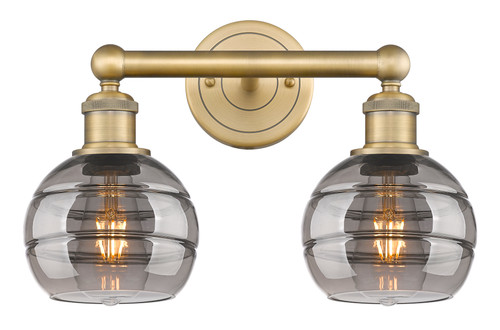 Rochester - 2 Light - 15 inch - Brushed Brass - Bath Vanity Light (616-2W-BB-G556-6SM)