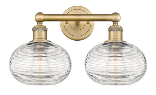 Ithaca - 2 Light - 17 inch - Brushed Brass - Bath Vanity Light (616-2W-BB-G555-8CL)