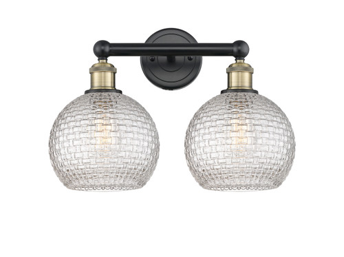 Athens - 2 Light - 17 inch - Black Antique Brass - Bath Vanity Light (616-2W-BAB-G122C-8CL)