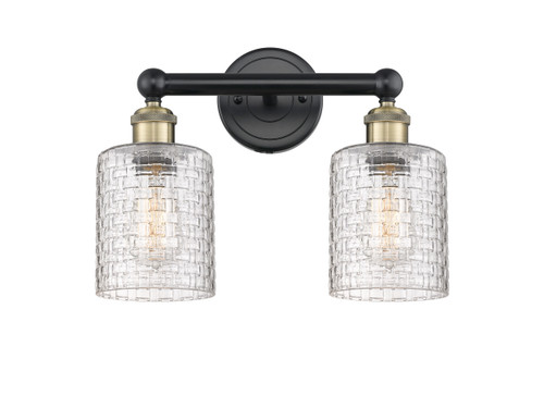 Cobbleskill - 2 Light - 14 inch - Black Antique Brass - Bath Vanity Light (616-2W-BAB-G112C-5CL)